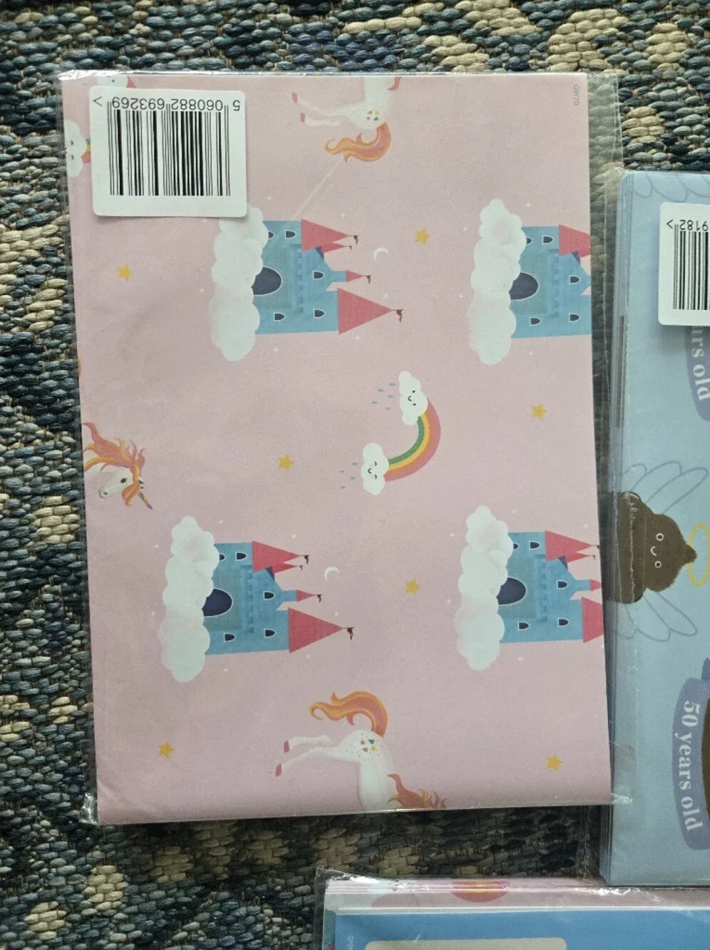 Cute Blue Angel Poop Pattern Gift Wrap